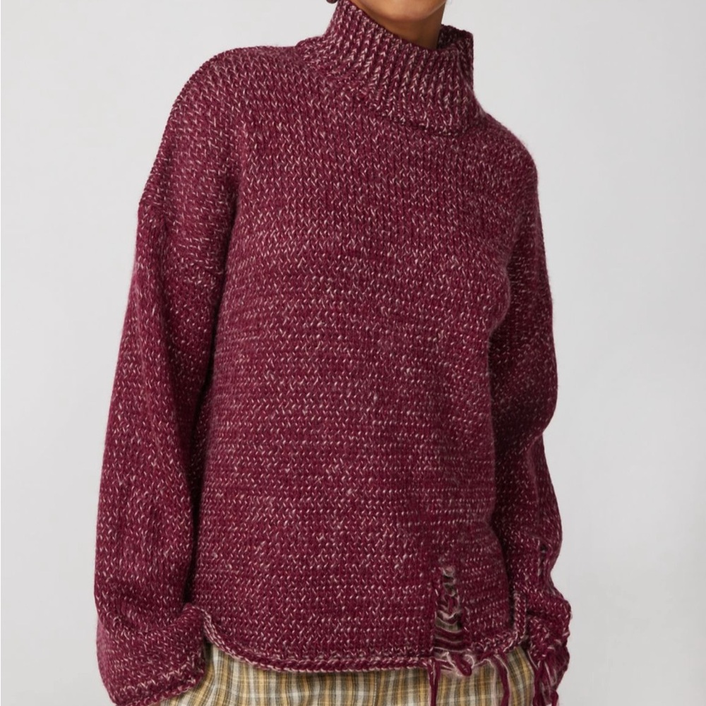 UO Salt & Pepper Funnel Neck Sweater